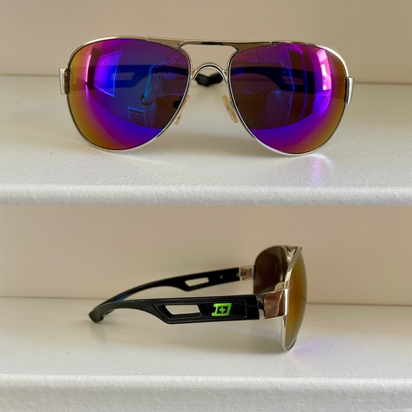 DXTREME Cool AVIATOR Style SUNGLASSES With Iridescent PURPLE Lenses - Picture 3 of 9
